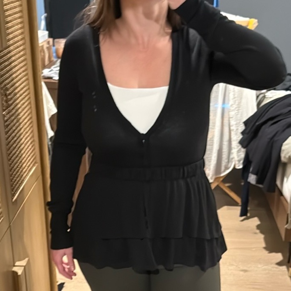 Black Layered Cardigan